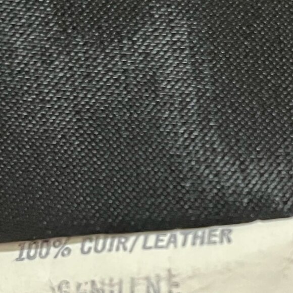 Vintage Gabriel Collection Heavyweight Black Leather Trench Coat Jacket Sz Large - Picture 8 of 9